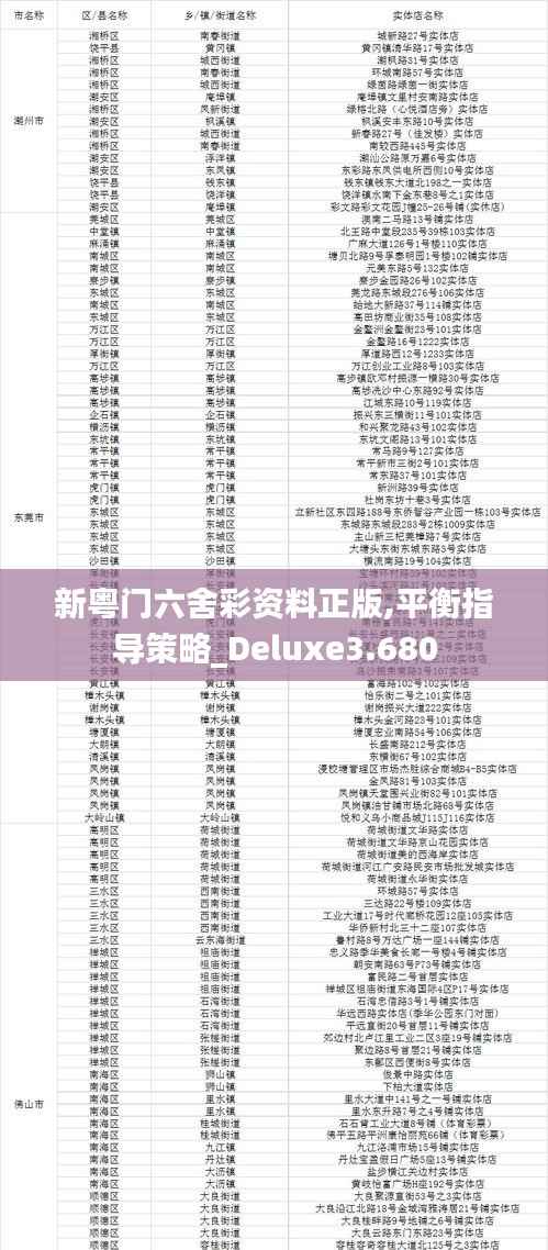 新粤门六舍彩资料正版,平衡指导策略_Deluxe3.680