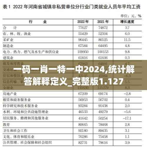 一码一肖一特一中2024,统计解答解释定义_完整版1.127