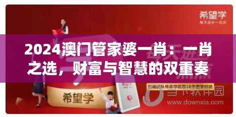 2024澳门管家婆一肖:一肖之选,财富与智慧的双重奏
