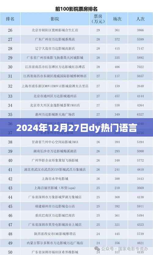 2024年12月27日dy流行语言热潮