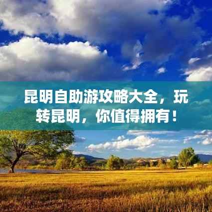昆明自助游攻略大全,玩转昆明,你值得拥有!