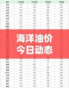 海洋油价今日动态,最新消息一网打尽!