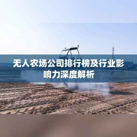 无人农场公司排行榜及行业影响力深度解析