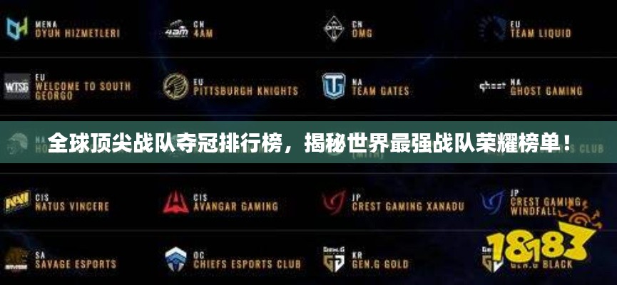全球顶尖战队夺冠排行榜,揭秘世界最强战队荣耀榜单!