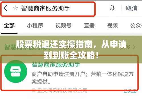 股票税退还实操指南,从申请到到账全攻略!