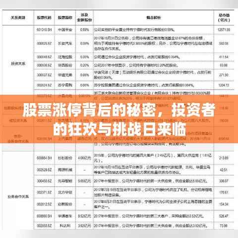 股票涨停背后的秘密,投资者的狂欢与挑战日来临